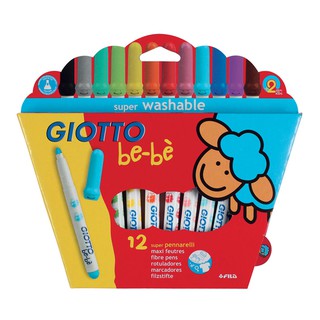 ปากกาเมจิกแท่งจัมโบ้ 12 สี GIOTTO BE-BE