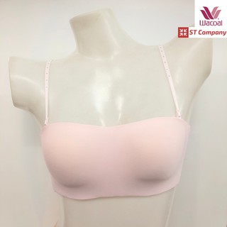 ชุดชั้นใน Wacoal บราเกาะอก Body Bra สีชมพู (PI) รุ่น WB3B53 มีโครง 1/2 Cup สลับสายได้ 10 แบบ ไร้ตะเข็บ เกาะแน่น เกาะอก