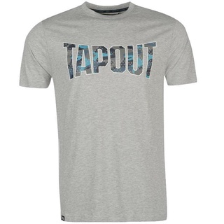 Tapout Camo Logo Gr Tee Mma Ufc Mixed Martial Neu Grey 100% Cotton Sports MenS T-Shirt Birthday Gift Holiday Gift Shirt