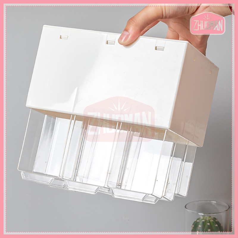 ชั้นลิ้นชักพลาสติก  กล่องเก็บเครื่องประดับกล่องลิ้นชัก 9ช่องชั้นวางของ สารพัดประโยชน์เก็บของจุกจิกบนโต๊ะ ขนาดเล็ก - รูปที่ 3