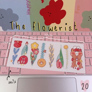 สติ๊กเกอร์ The Flowerist สติ๊กเกอร์ PVC เนื้อใส สติ๊กเกอร์ตกแต่ง