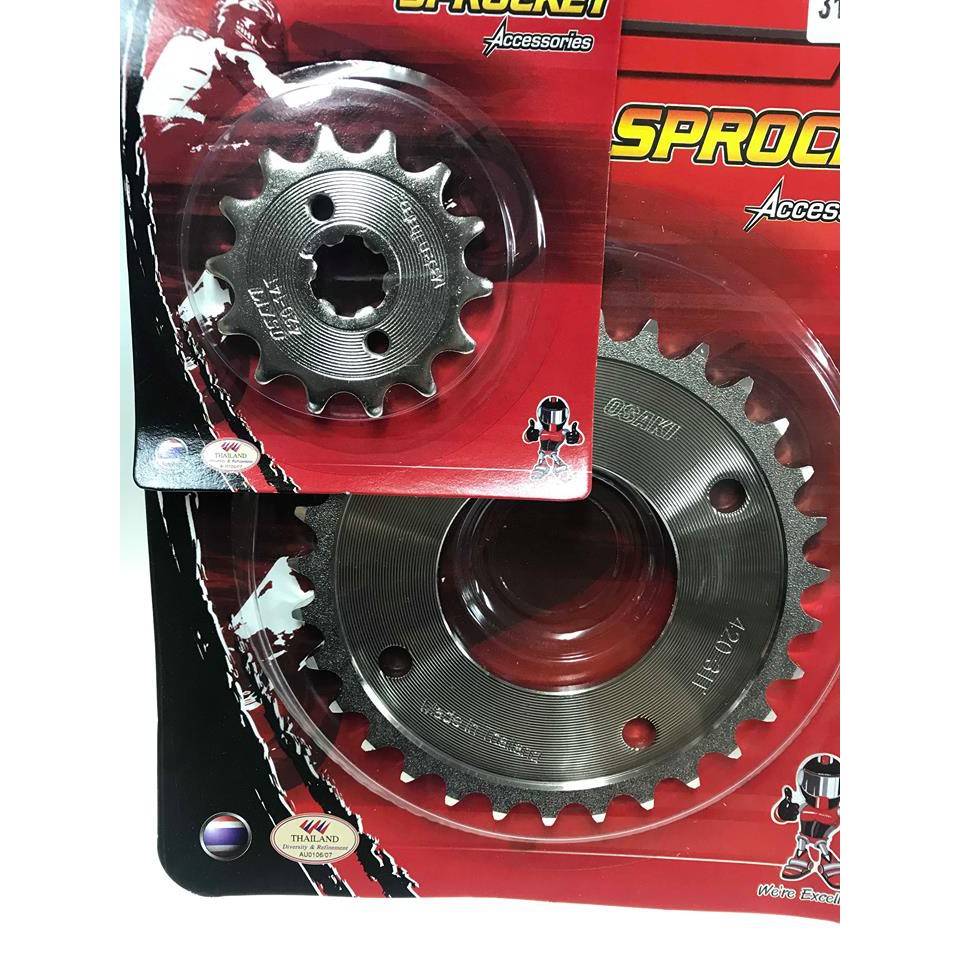 สเตอร์หน้า-สเตอร์หลังเลส Osaki420 สเตอร์ใส่ Wave125S W125R W125iบังลม/Dream110i