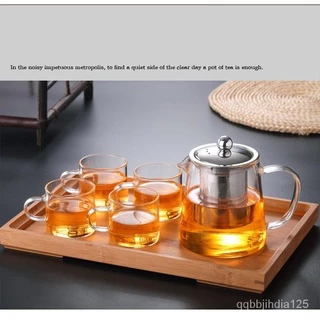 TIMECAFE กาชงชาแก้ว 350 มล/450 มล ฟรีที่กรองสเตนเลส