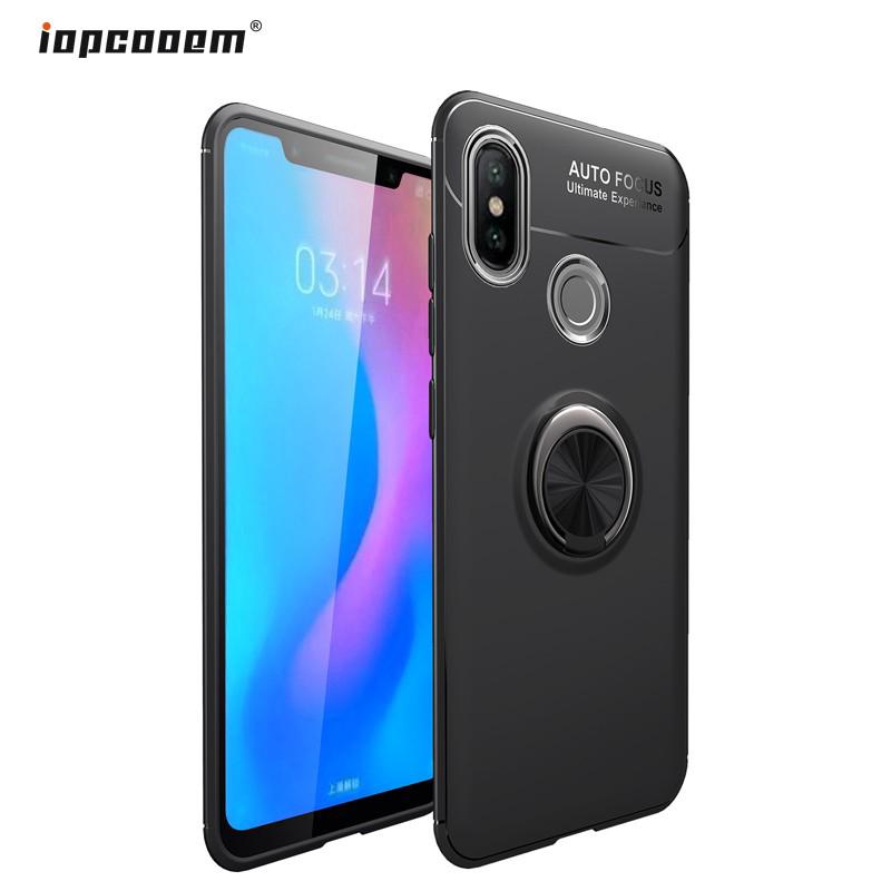 VIVO Y95 Y91 U1 Case Car Holder Metal Finger Ring Matte Soft TPU Silicone Back Cover