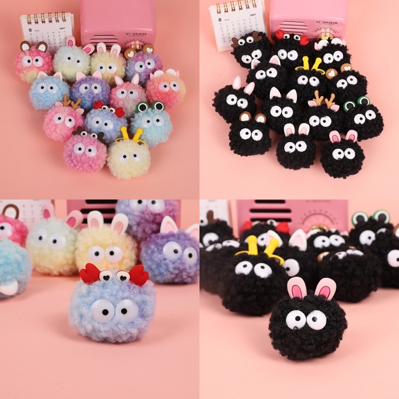 🔥พร้อมส่ง🔥จิ๊บบิทตัวติดรองเท้า Jibbitz shoes  🌈ปอมปอม ขนฟู ตกแต่งลายน่ารักๆ สามารถติดรองเท้ามีรูทุกชนิด (ราคาต่อ 1 ชิ้น)