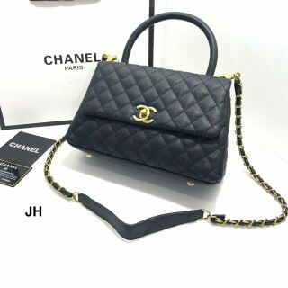 Chanel coco ลายหนังคาเวียร์ ปั๊มทกจุด งานสวย