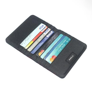 กระเป๋าใส่บัตรผ้าเรียบง่ายพร้อมช่องใส่บัตร 8 ช่อง