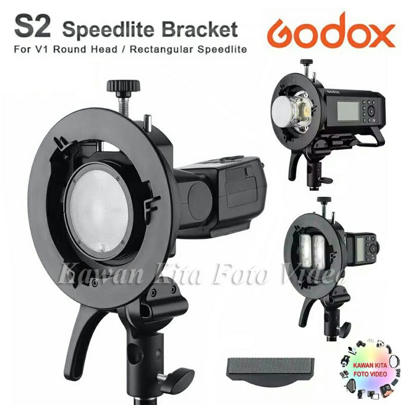 Godox S2 ประเภทวงเล็บ Bowens Mount สําหรับ Godox V1 AD200 AD400 TT600 TT685 V850 V860 - 2x TT350 / V
