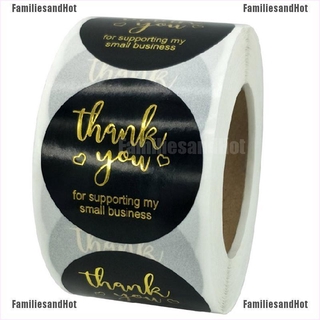 Familiesand Hot $$$ 500 ชิ้น / ม้วน สติกเกอร์ฉลาก Thank You สําหรับขนมหวาน