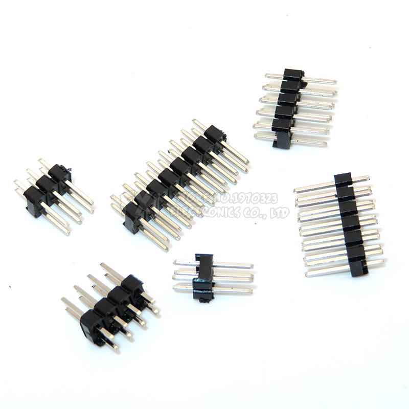 2.54 มม.แถวคู่ชาย 2 ~ 40 P Breakaway บอร์ด PCB Pin Header Connector Strip Pinheader 2 * 2/3/4/6/8/10/12/15/20/40P สําหรับ Arduino