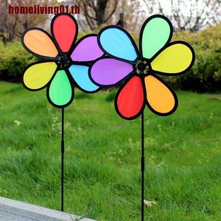 【Homeliving01】ใหม่ กังหันลม รูปดอกไม้ สีรุ้ง หลากสี สําหรับตกแต่งสวน