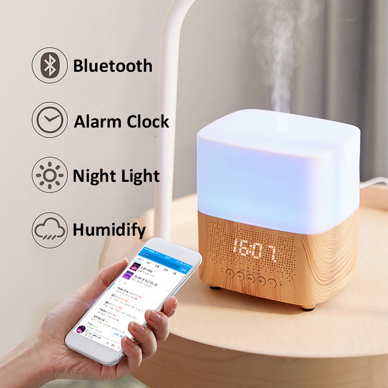 Aromatherapy Diffuser with Electric Bluetooth, 300ml Clock Diffuser