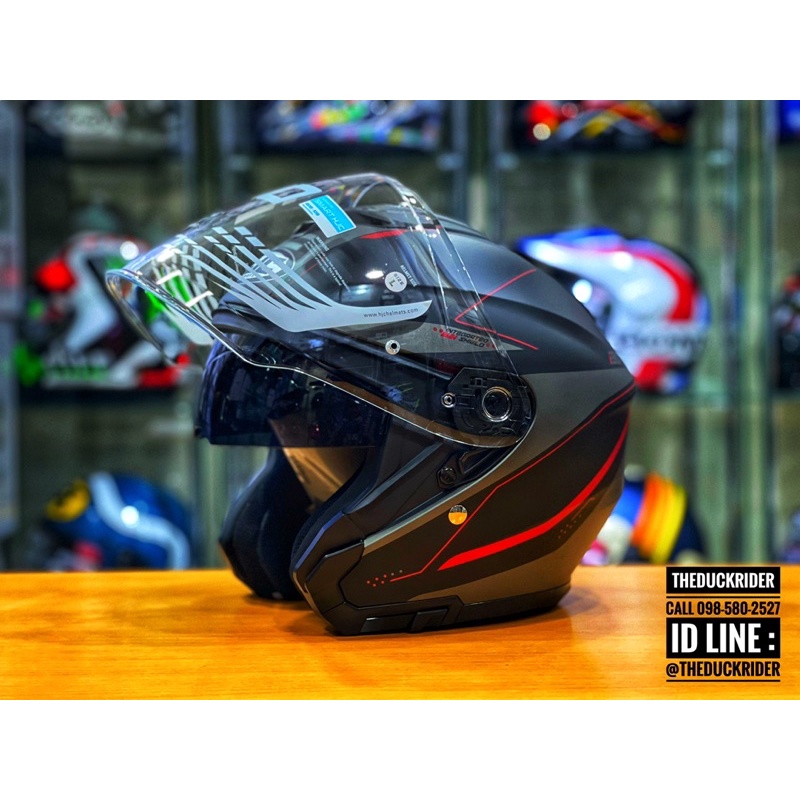 HJC i30 SLIGHT MC1SF มีแว่นกันแดดในตัว รองรับการใส่ Bluetooth Smart HJC