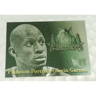 NBA CARD KEVIN GARNETT 1996-97 FLEER METAL PLATINUM PORTRAITS #2of10 / EX CONDITION