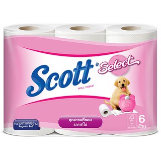 ราคาพิเศษ!! สก๊อตต์ ซีเล็ค กระดาษชำระ 6 ม้วน Scott Tissues paper Select (6rolls)