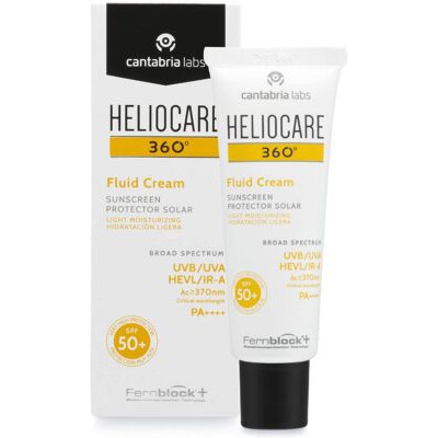 [บรรจุภัณฑ์ใหม่] Heliocare 360 Fluid Cream SPF 50 (50 มล.)