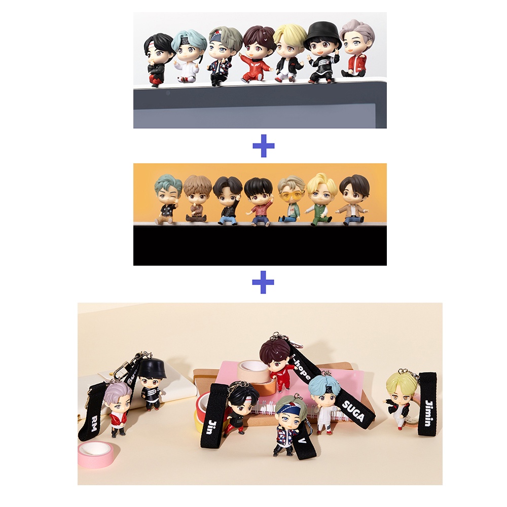 [เกาหลี] Bts (BTS) 2 Monitor Doll "MIC Drop+Dynamite "+ T-money Key Ring Photo Product Set