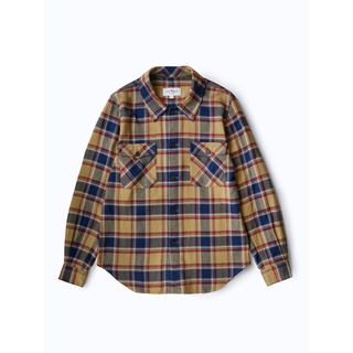 [JBB*] CAMEL COTTON HERRINGBONE PLAID CPO SHIRT เจบีบี เสื้อเชิ้ต ผ้าคอตตอน