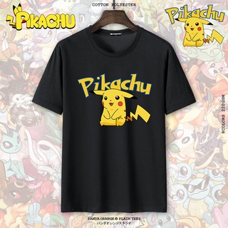 เสื้อขาว Pokémon Pikachu Fashion Anime T-Shirt 3d Print Men Loose oversized Short-sleeve 11198-Aเสื้อยืด