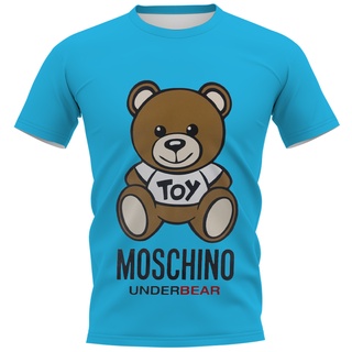 CLOOCLmoschino เสื้อยืดแขนสั้นพิมพ์ลาย 3D แฟชั่นผู้ชาย