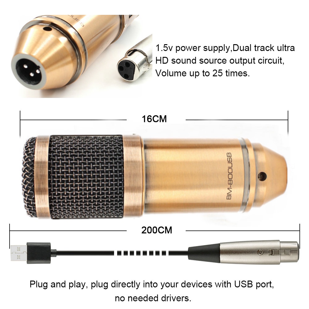 BBM 900 Microphone Condenser Sound Recording Microphone For Radio