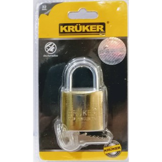 กุญแจสปริงทอง 32 มม คอสั้น .KK2455 Kruker