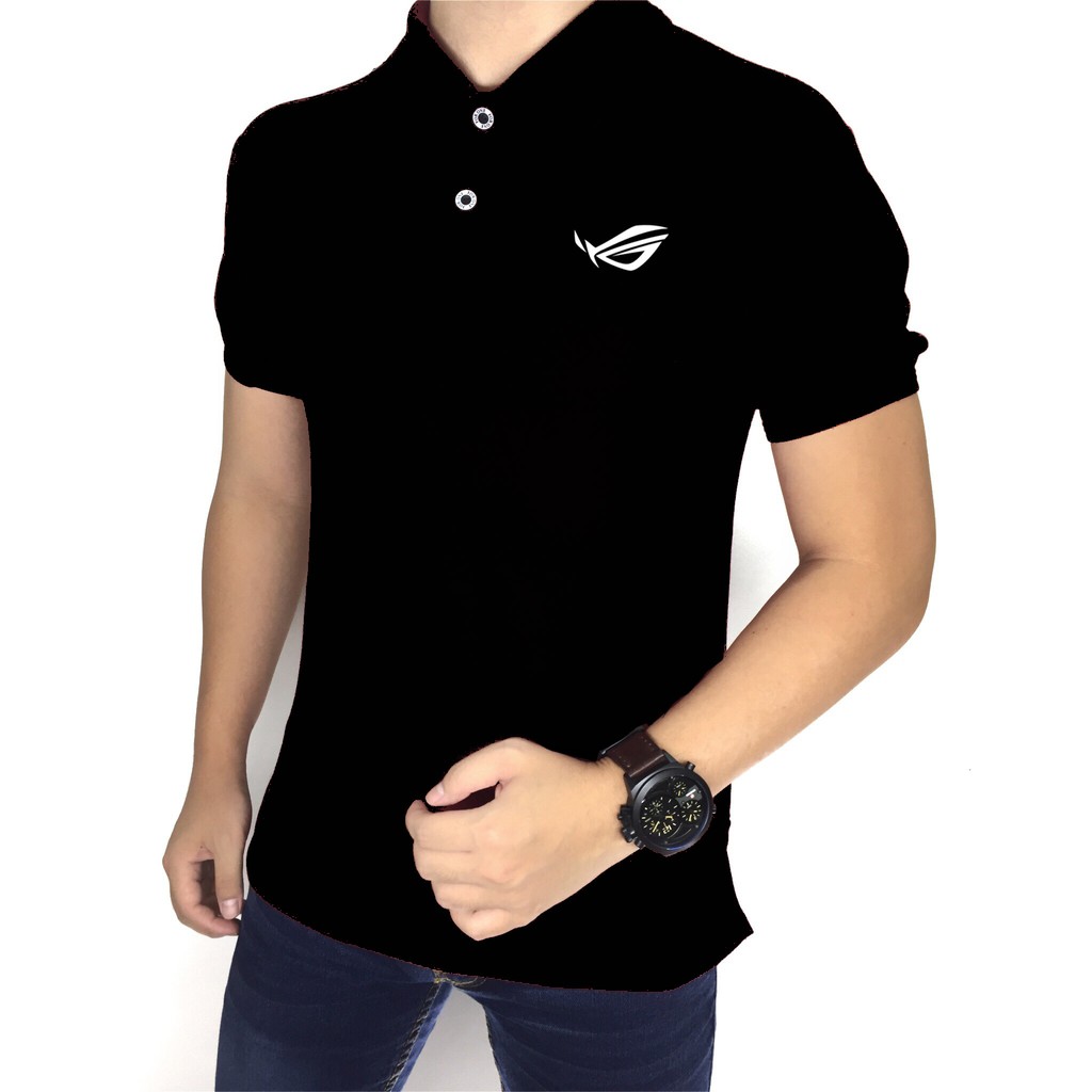 เสื้อโปโลแขนสั้น พิมพ์ลาย Rog republic of gamers สําหรับผู้ชาย