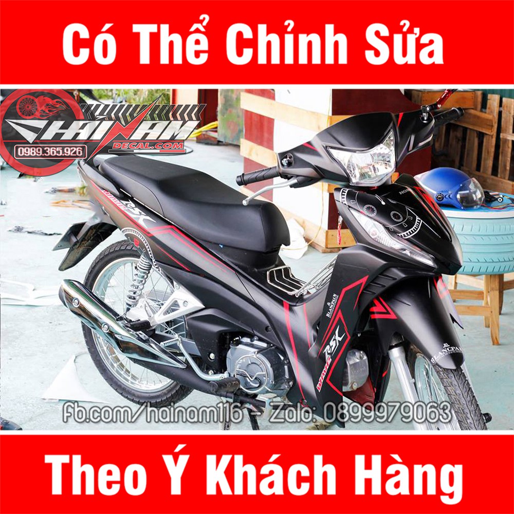 แสตมป์นาฬิกา Wave RSX Boss สีดําและสีแดง