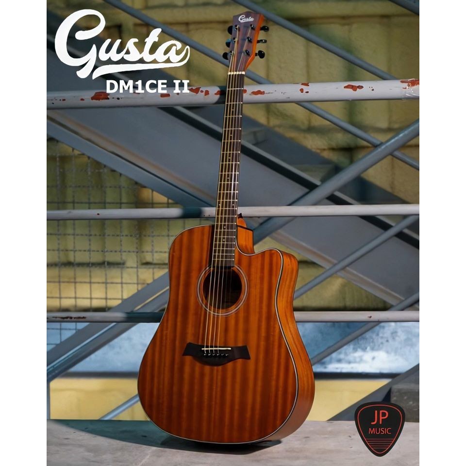 กีต้าร์โปร่งไฟฟ้า Gusta DM1CE II