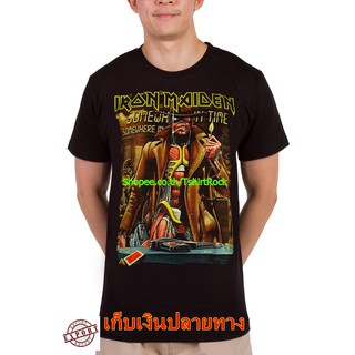 เสื้อยืดวินเทจเสื้อวง Iron Maiden เสื้อยืดลาย ไอเอิร์นเมเดน ไอร่อน เสื้อทัวร์ เสื้อยืดผู้ชาย  S-5XL