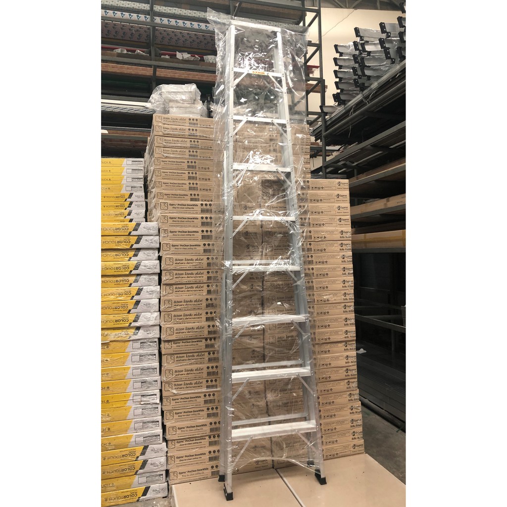 ส่งฟรี!NEWCON บันไดอลูมิเนียม 9 ขั้น/ฟุต(ขึ้น-ลงทางเดียว)สูง 2.65 เมตร หนา 1.5มม.น้ำหนัก 7.3กก.รับน้