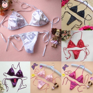 Panties Bikini Satin Bra Satin Silk T-back Thong Underwear Bra Panties