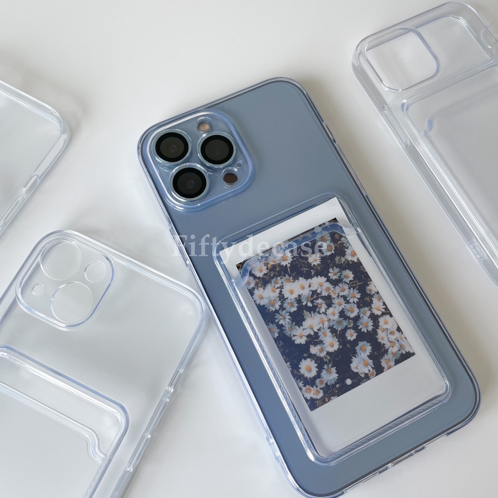 พร้อมส่ง*** เคสใสใส่บัตร ใส่รูปได้ (เคสคลุมกล้อง) รุ่น 7-15promax พร้อมส่งจากไทย !!!
