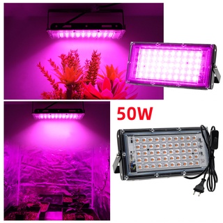 ☞♙►In stock Ac 220 V ไฟปลูกต้นไม้ 50 W Led หลอดไฟปลูกพืช LED ช่วยการเจริญเติบโตของพืช เรือนกระจก