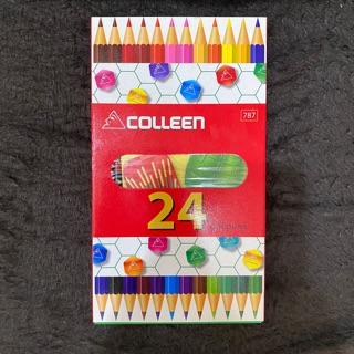 ดินสอสี สีไม้ คอลลีน Colleen color pencil 12 แท่ง 24 สี