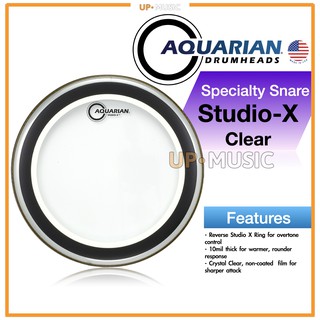 🥁หนังกลอง Studio-X Clear by Aquarian USA💯