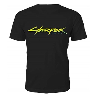 เสื้อยืดโอเวอร์ไซส์Gildan เสื้อยืด ลายโลโก้ Cyberpunk สําหรับทุกเพศ 2077S-3XL