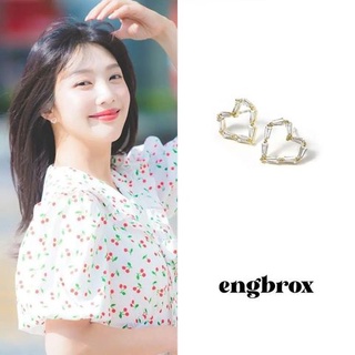 Redvelvet JOY pick / Korea engbrox ต่างหูหัวใจ แบบสองหู