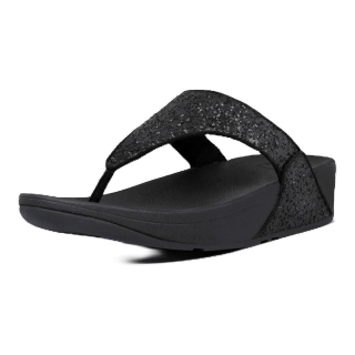 FITFLOP LULU รองเท้าแตะแบบหูหนีบผู้หญิง รุ่น X03-339 สี Black Glitter