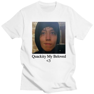 เสื้อยืดแขนสั้น ผ้าฝ้าย พิมพ์ลาย Quackity Beloved Merch สไตล์ฮาราจูกุ แฟชั่นฤดูร้อน สําหรับผู้ชาย