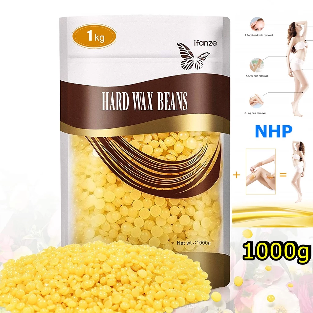 เม็ดแว็กซ์ร้อน กลิ่นน้ำผึ้ง 100g.400g.1000g.แว๊กซ์กำจัดขนถอนถึงรากขน เม็ดแว็กซ์ Wax สำหรับกำจัดขน Honey Hard wax Bean