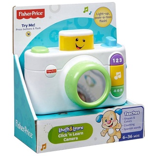 Fisher price ฟิชเชอร์ ไพรส Laugh &amp; Learn® Click ’n Learn Camera - White ของเล่นเสริมพัฒนาการ กล้องถ่ายรูปCDK39