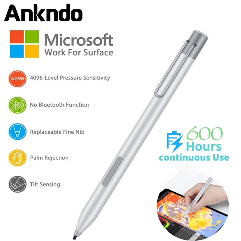 Ankndo ปากกาสไตลัส สําหรับแล็ปท็อป Microsoft Surface Pro 3 4 5 6 7 X Surface Go Book 3 HP Envy X360 ASUS