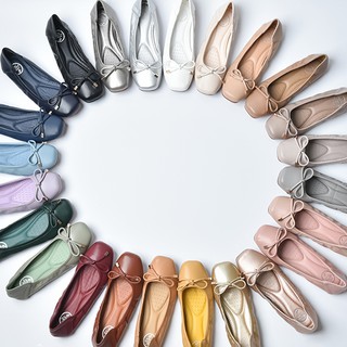 สินค้าพร้อมส่ง🔥 Ballet Ordinaryshoe รองเท้าคัทชู หนังนิ่ม หัวตัด มีสีให้เลือกเยอะมาก (แนะนำ+1ไซส์จากตาราง)