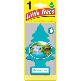 Little Trees® แผ่นน้ำหอมปรับอากาศ รูปต้นไม้ กลิ่น Rainforest Mist เซท 3 ชิ้น