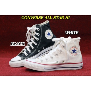 CONVERSE รุ่น ALL STAR HI BLACK / WHITE รองเท้าผ้าใบหุ้มข้อ สีดำ/ สีขาว สินค้าใหม่มือ1 ลิขสิทธิ์ของแท้100% มีของพร้อมส่ง