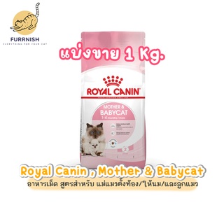 [แบ่งขาย🥣/ลอตใหม่] อาหารเม็ดแมว Royal canin Mother &amp; Babycat อาหารแมว แม่แมวและลูกแมว แบ่งขาย 1 Kg. รอยัลคานินแมว