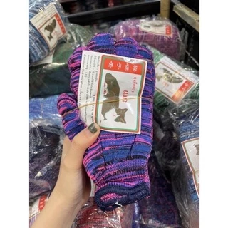 ( ยกโหล 12 คู่ ) ถุงมือไนล่อนตราแมว ทอ 13 เข็ม เนื้อดี ใส่สบาย