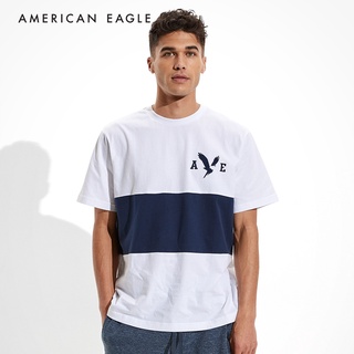 American Eagle Super Soft Striped Graphic T-Shirt เสื้อยืด ผู้ชาย กราฟฟิค (EMTS 017-5638-100)