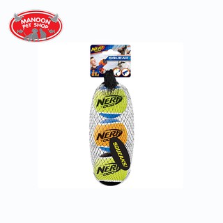 [MANOON] NEFT Dog Squeak Tennis Balls, Medium (2.5") แบบมีเสียง